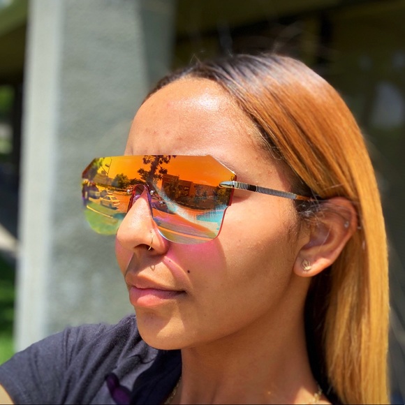 Damon Sky Accessories - "Dream Girl" Orange Mirrored Sunglasses